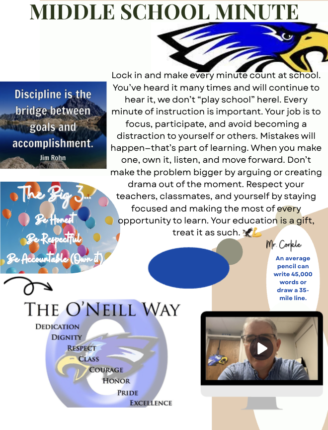 The Middle School Minute on Canva