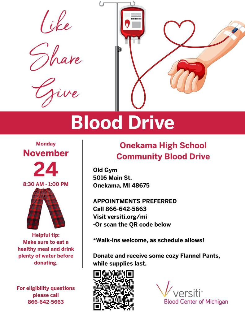 OHS Community Blood Drive | TODAY from 8:30 AM to 1:00 PM!