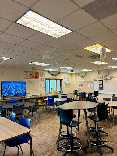 Upgraded classroom furniture at OCS.