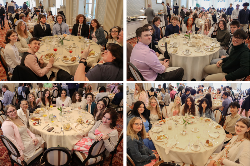 Students at brunch