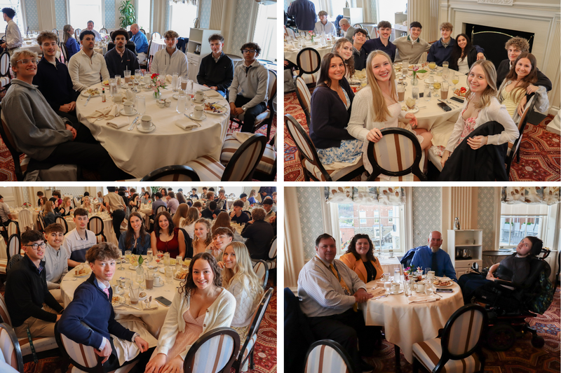 Students at brunch