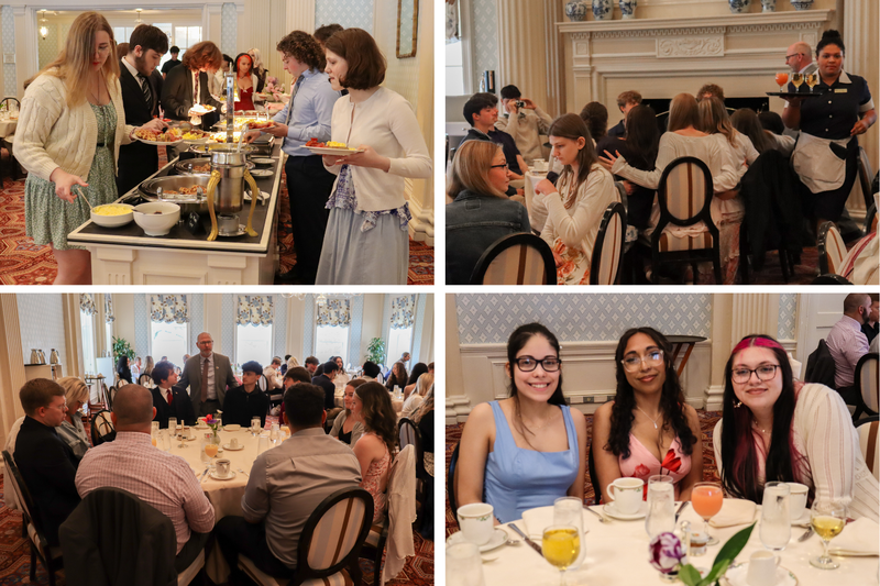 Students at brunch
