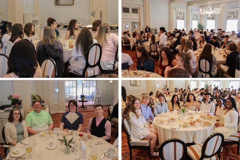 Students at brunch