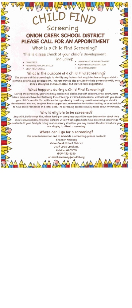 Child Find Screening