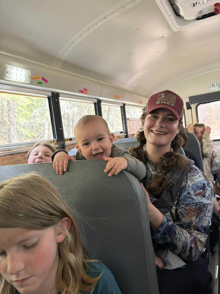 New student on road clean up
