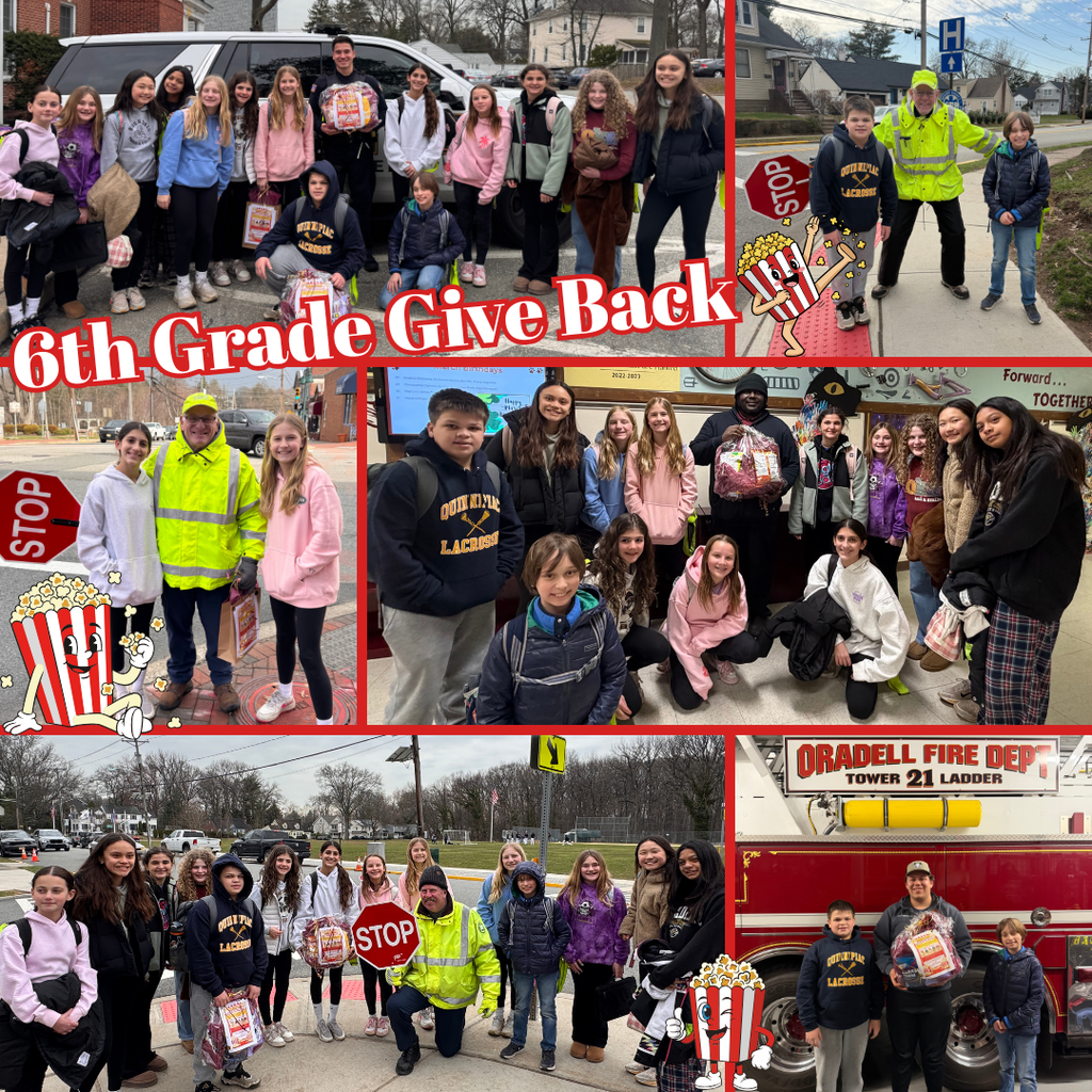 Photos of Students Handing out Popcorn Care Packages 
