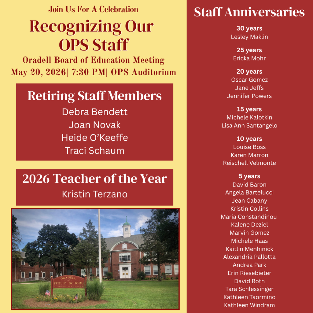 Invitation Announcing BOE Meeting Recognizing Staff