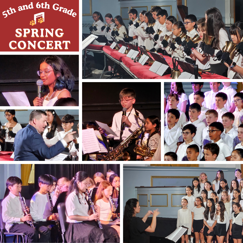Photos of students performing in spring concert