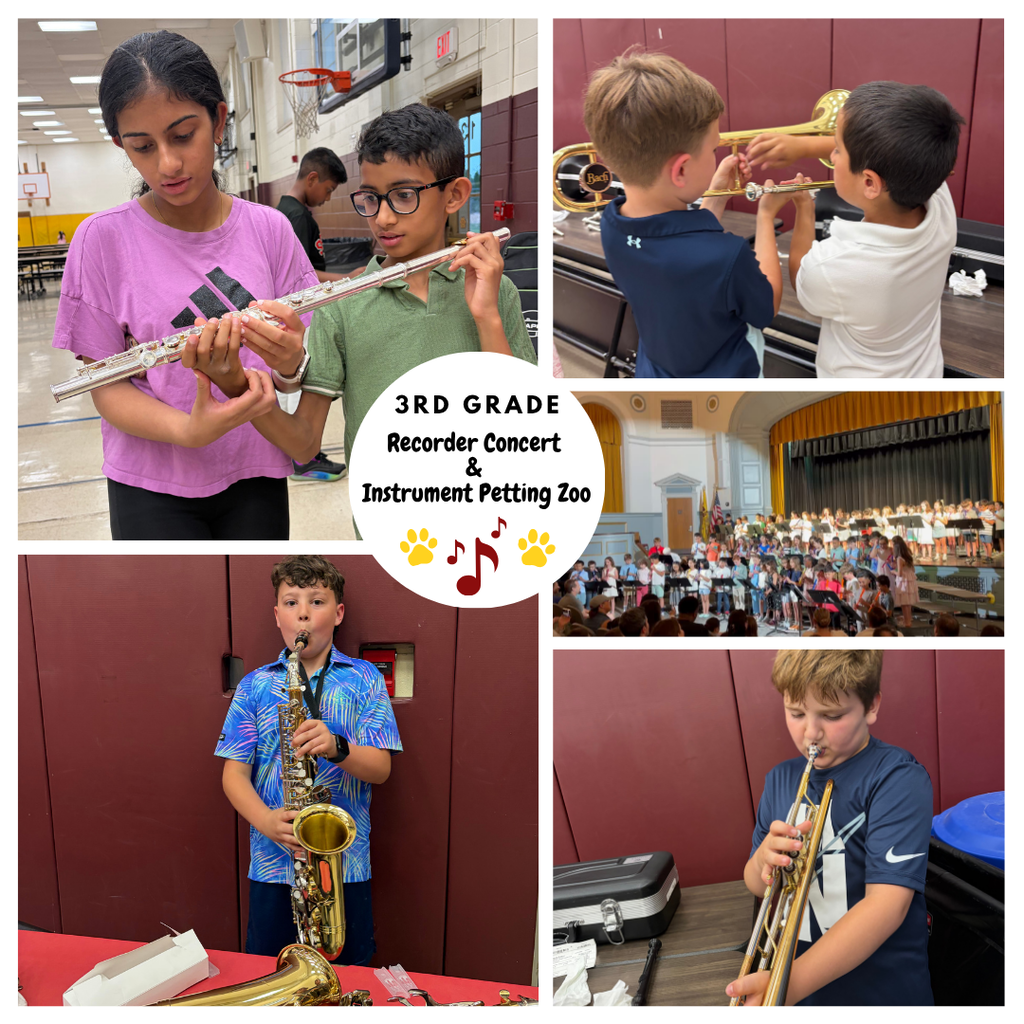 Photos from 3rd Grade Recorder concert and Instrument Petting Zoo