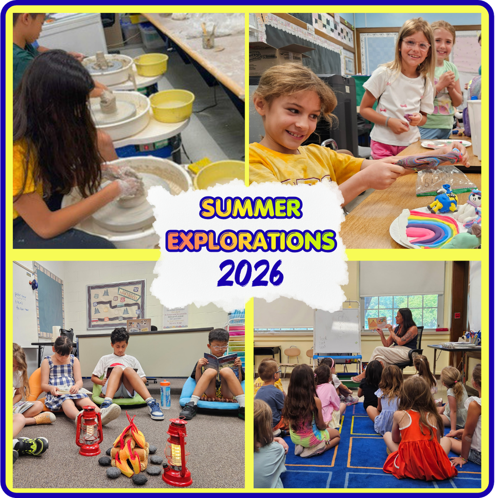 Photos of craft and reading at summer explorations