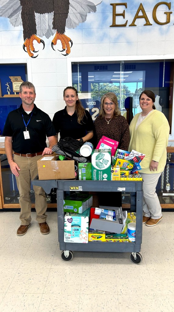 Donation of school supplies by Scott County Sheriff's Department