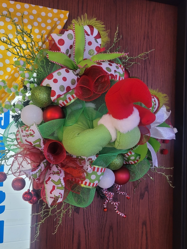 Homemade Grinch wreath