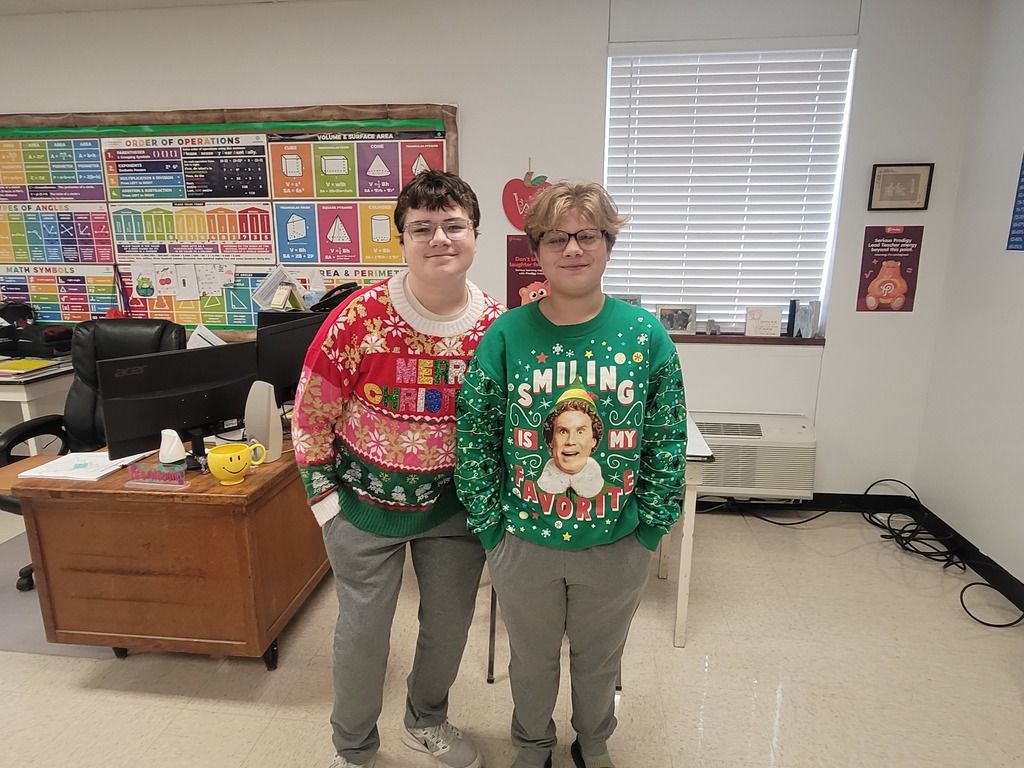 Ugly Christmas sweater, Zander and Wyatt