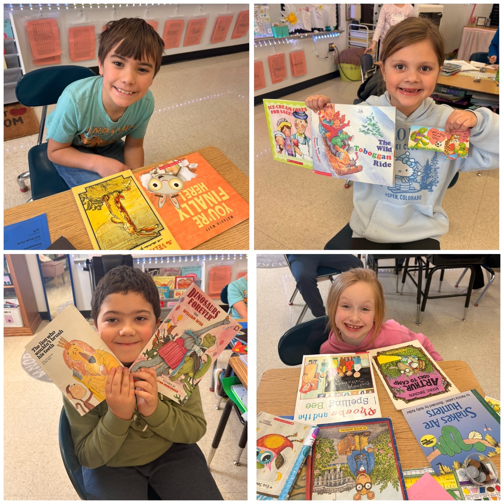 Book Sale Day 📚✨ Second grade shoppers in action! Our second graders loved using pretend money to shop for books—so much fun and great practice making the correct change!