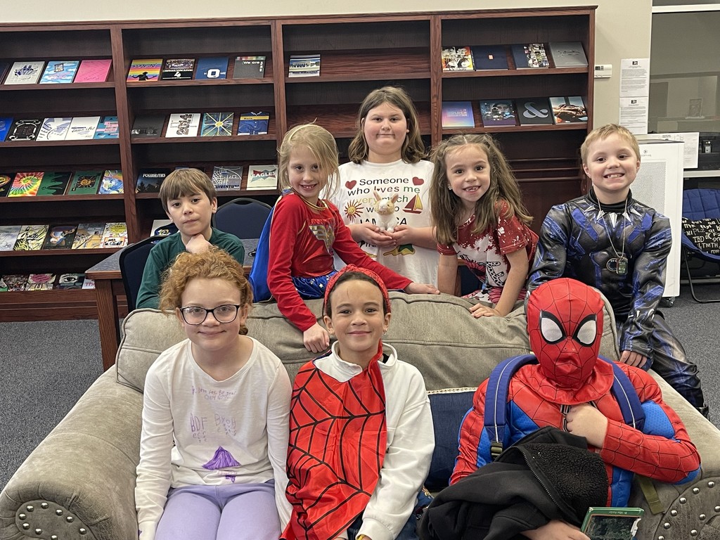 library club dressed as superheroes