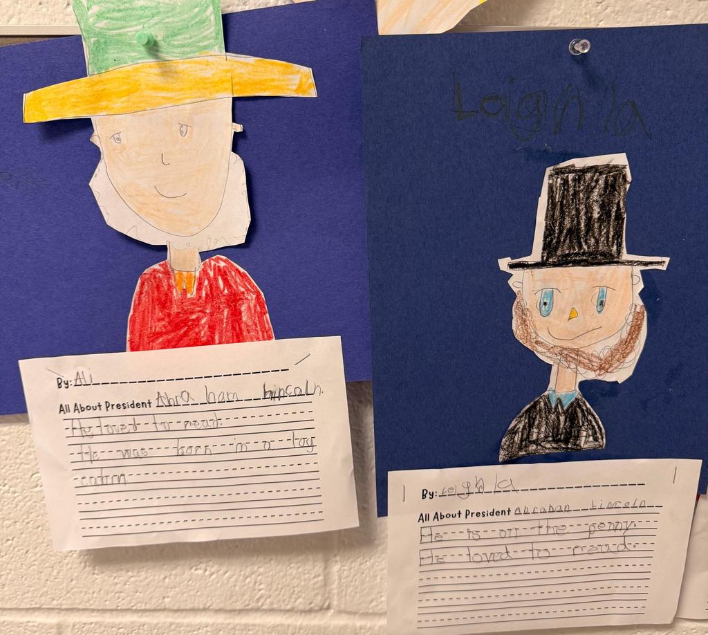 1st grade President writings