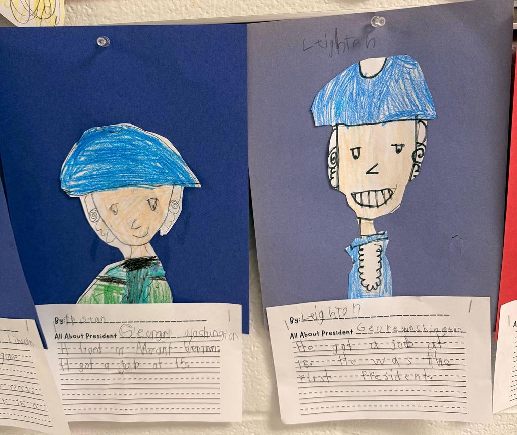 1st grade President writings