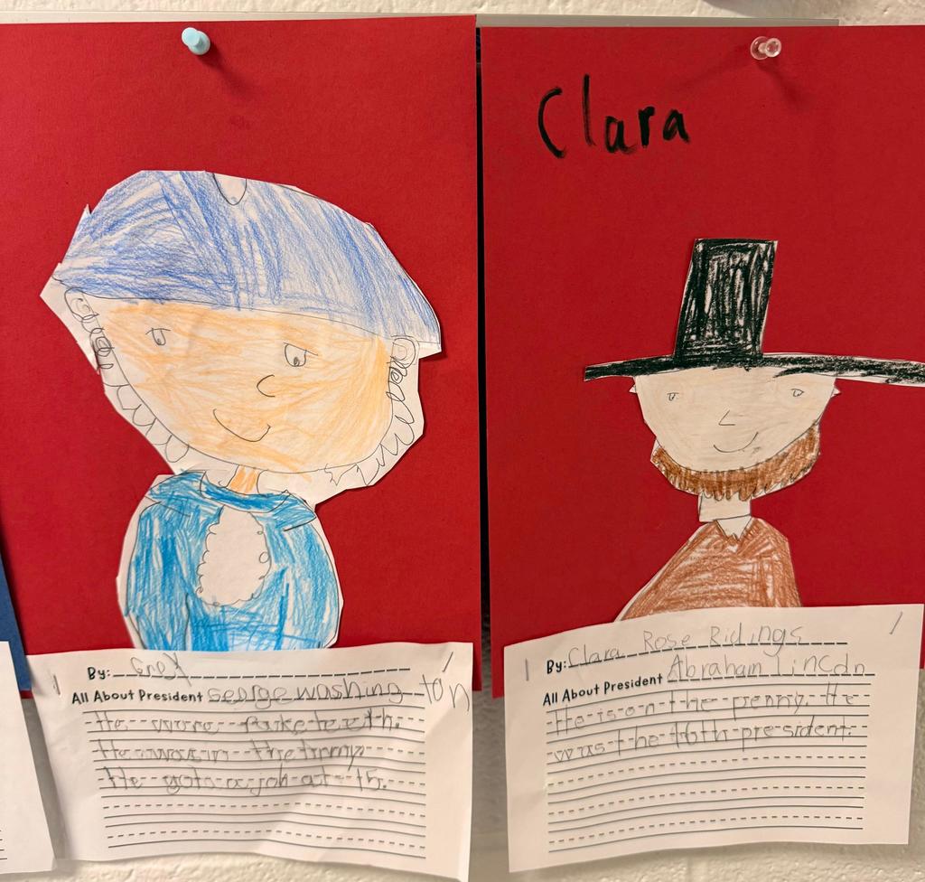 1st grade President writings