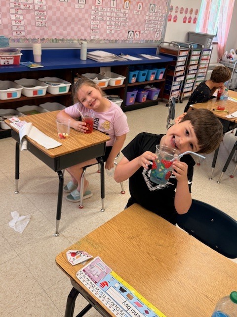 1st graders celebrating STAR growth