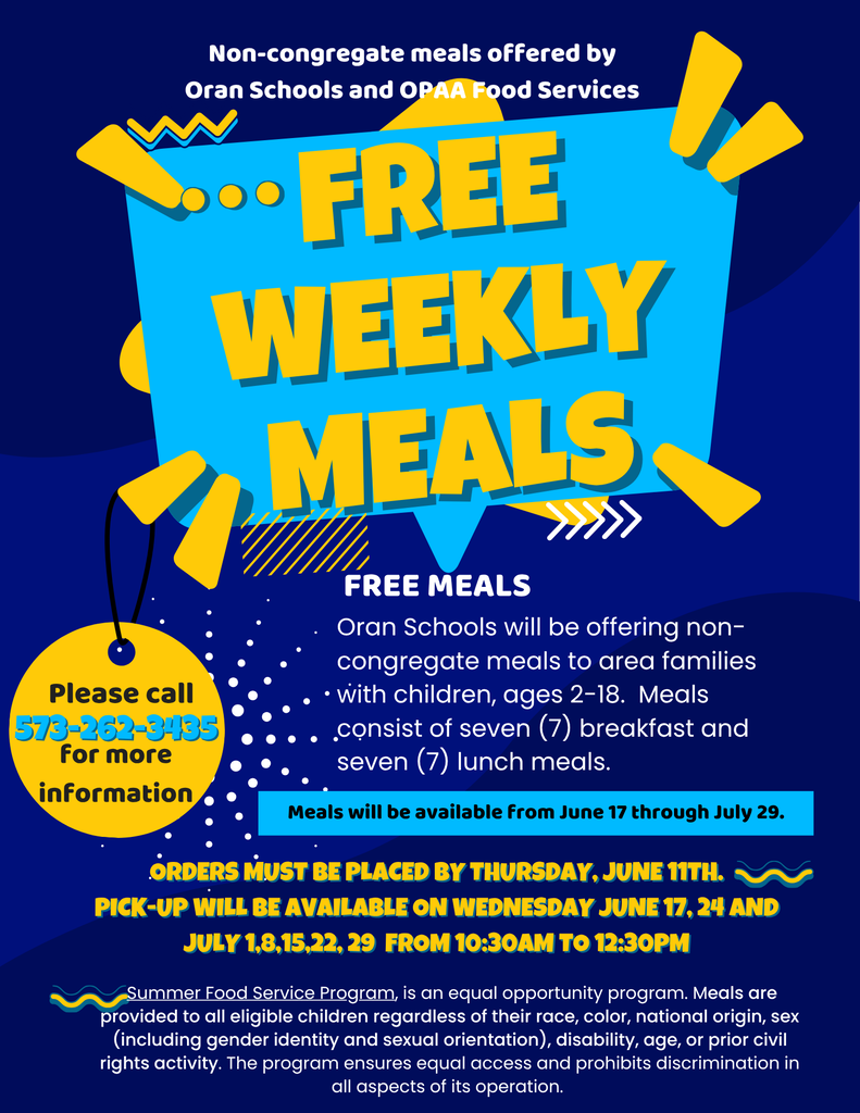 Weekly Summer Meals Flyer