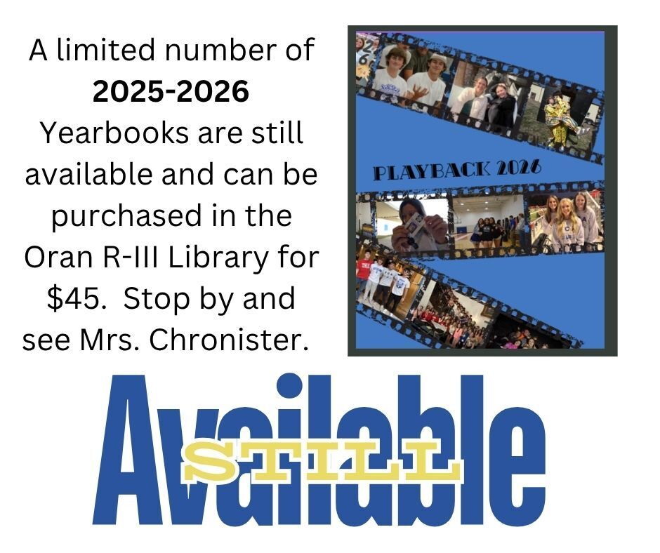 Yearbook graphic sharing that a limited number of 2025027 yearbooks are still available.
