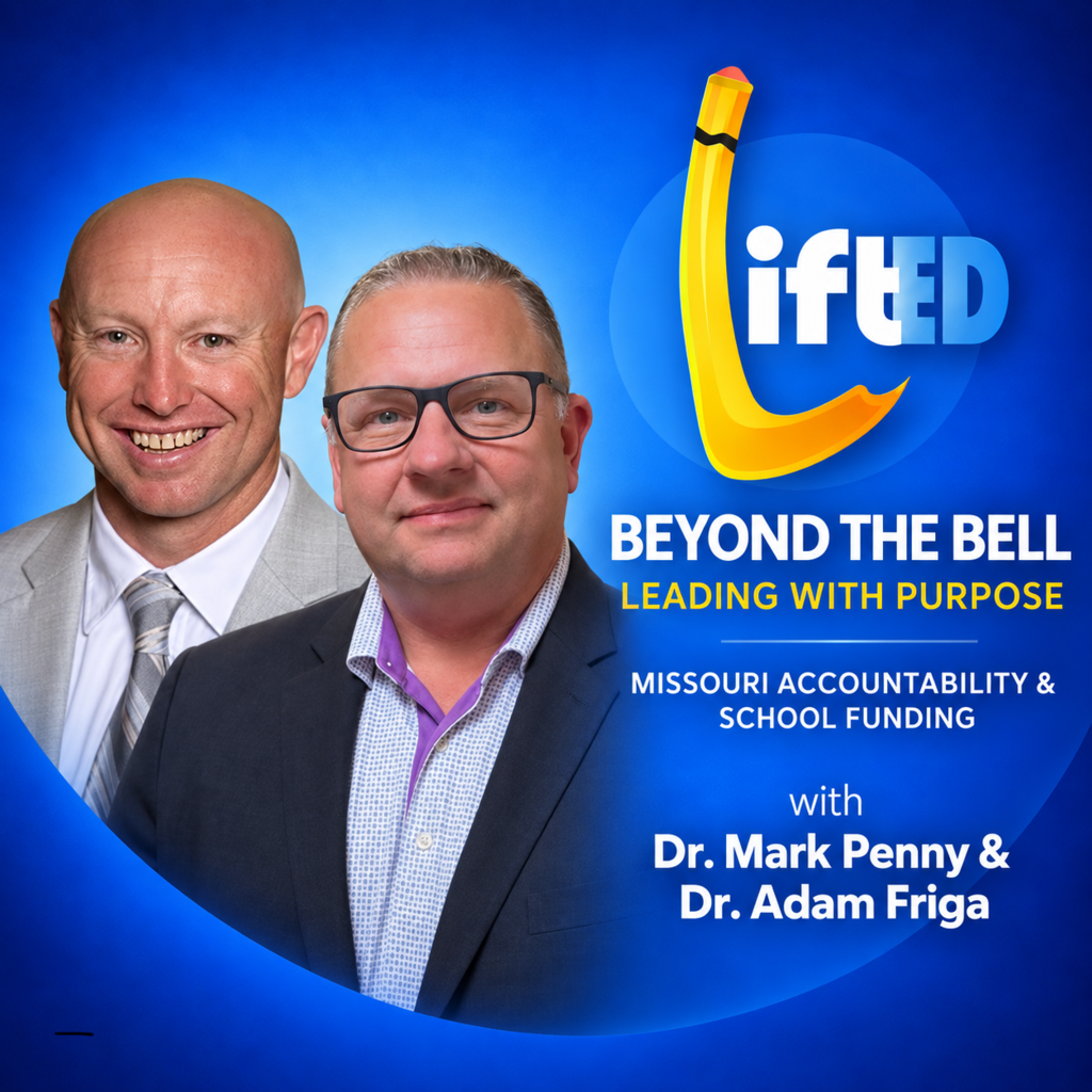 Two men pictured beside the iftED logo for “Beyond the Bell: Missouri Accountability & School Funding.”