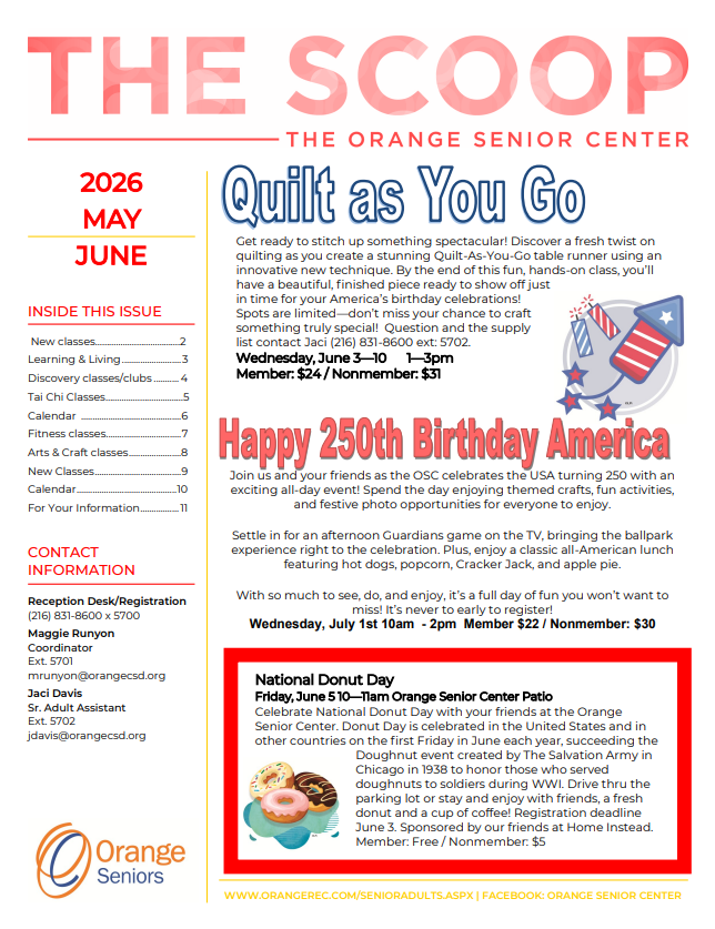 Front cover of the May-June SCOOP newsletter