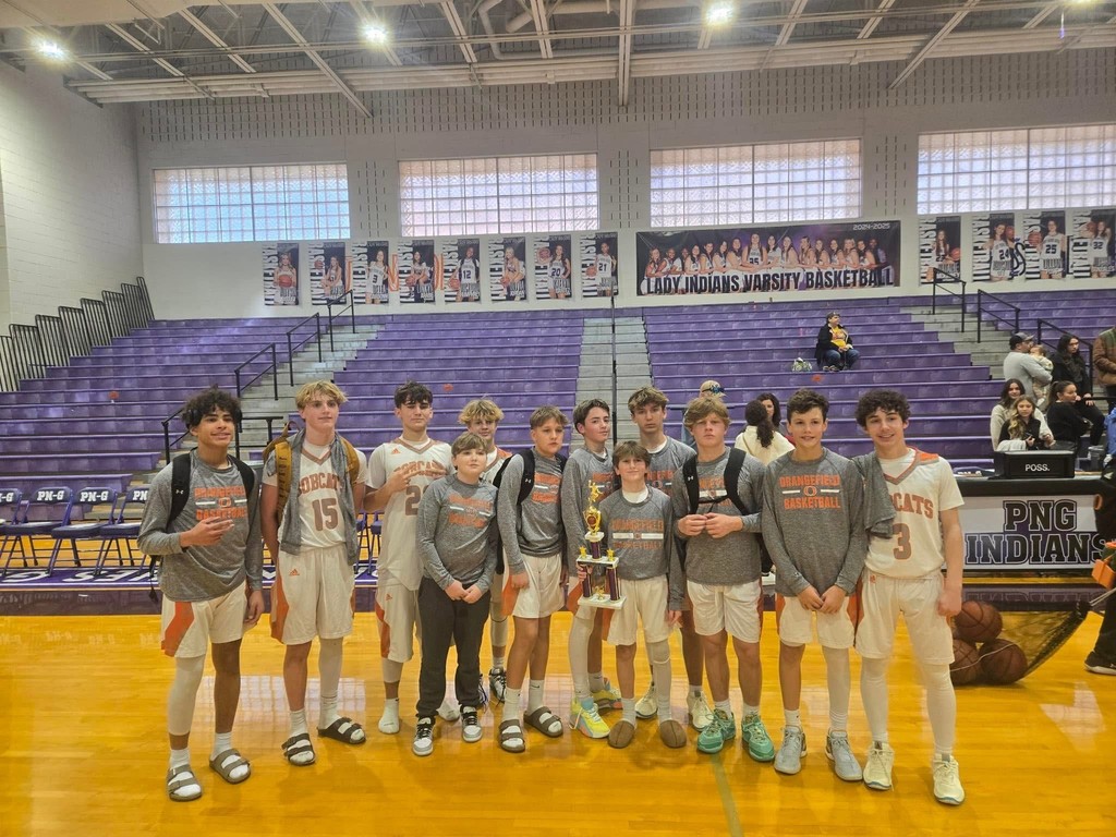 8th Grade A team pose for a picture.
