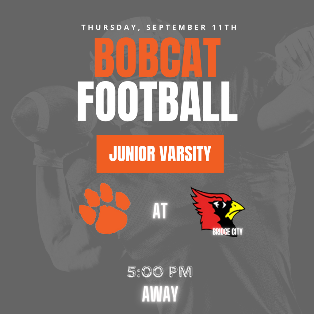 JV Football at BC 5:00pm September 11