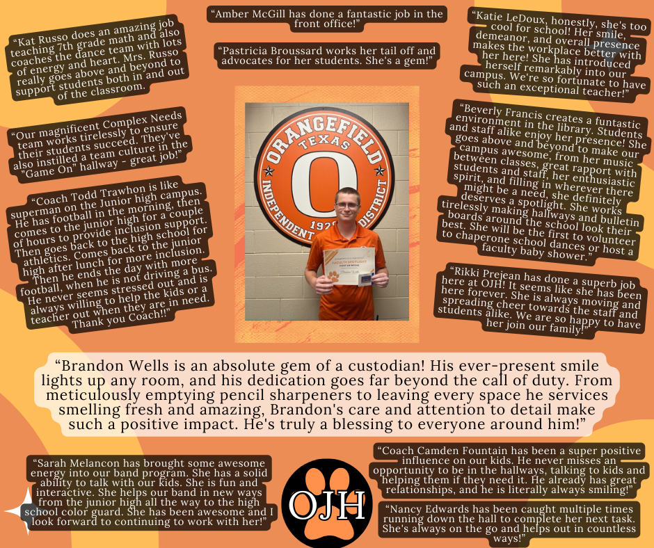 1st Six Weeks Faculty Spotlight