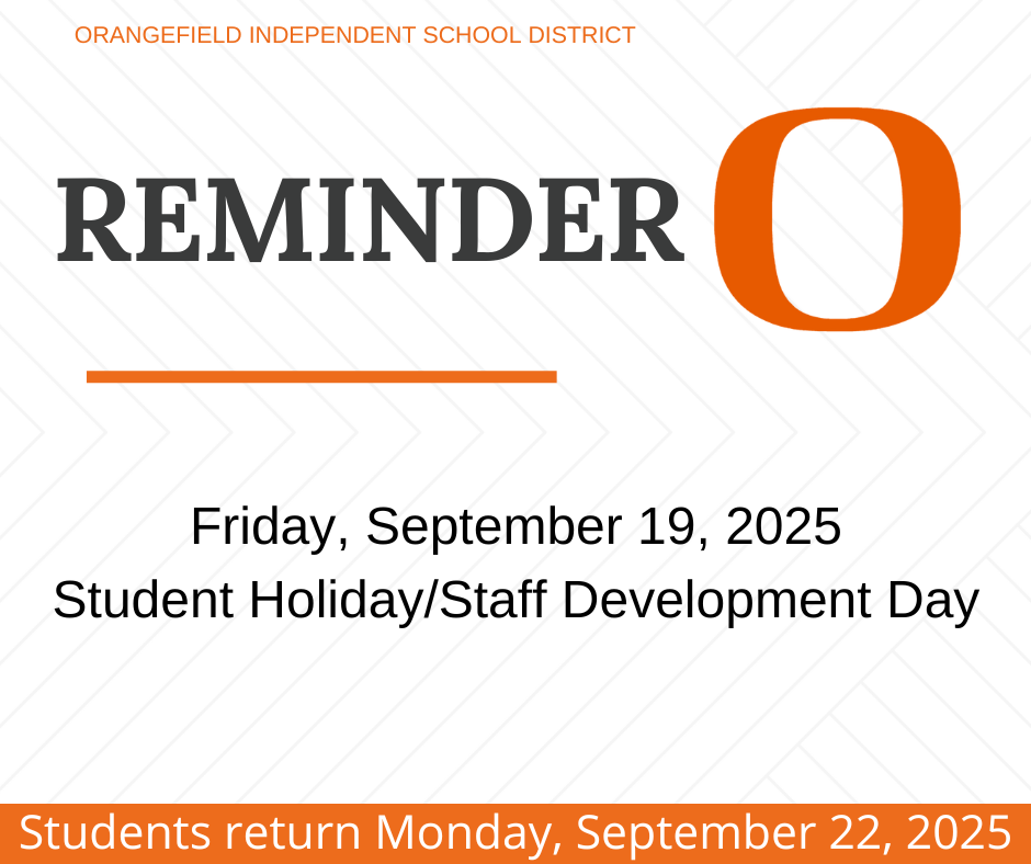 Friday Sept 19 staff development day
