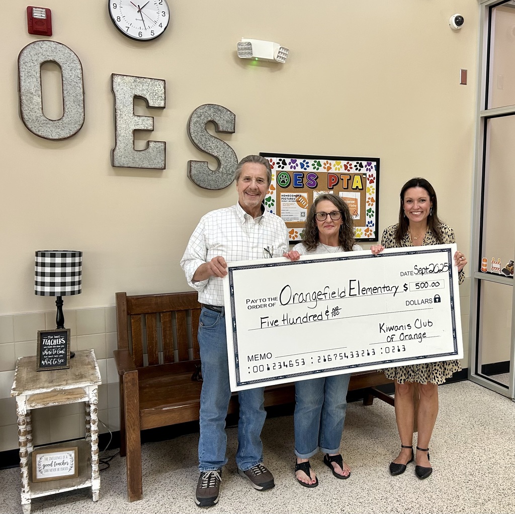 Check for Orangefield Elementary