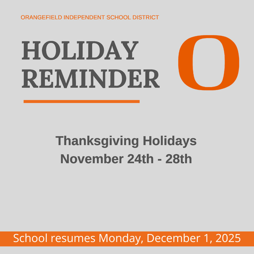 Holiday Reminder - Thanksgiving Holidays Nov 24-28th