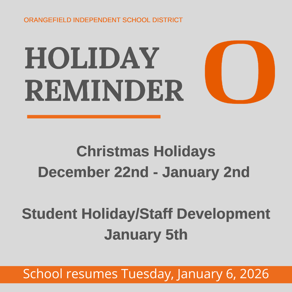 Christmas Holidays Dec 22 - Jan 2 and Student Holiday Jan 5th