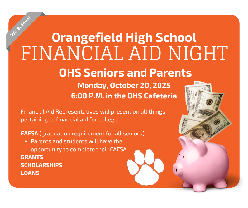 orange image with money falling into a piggy bank