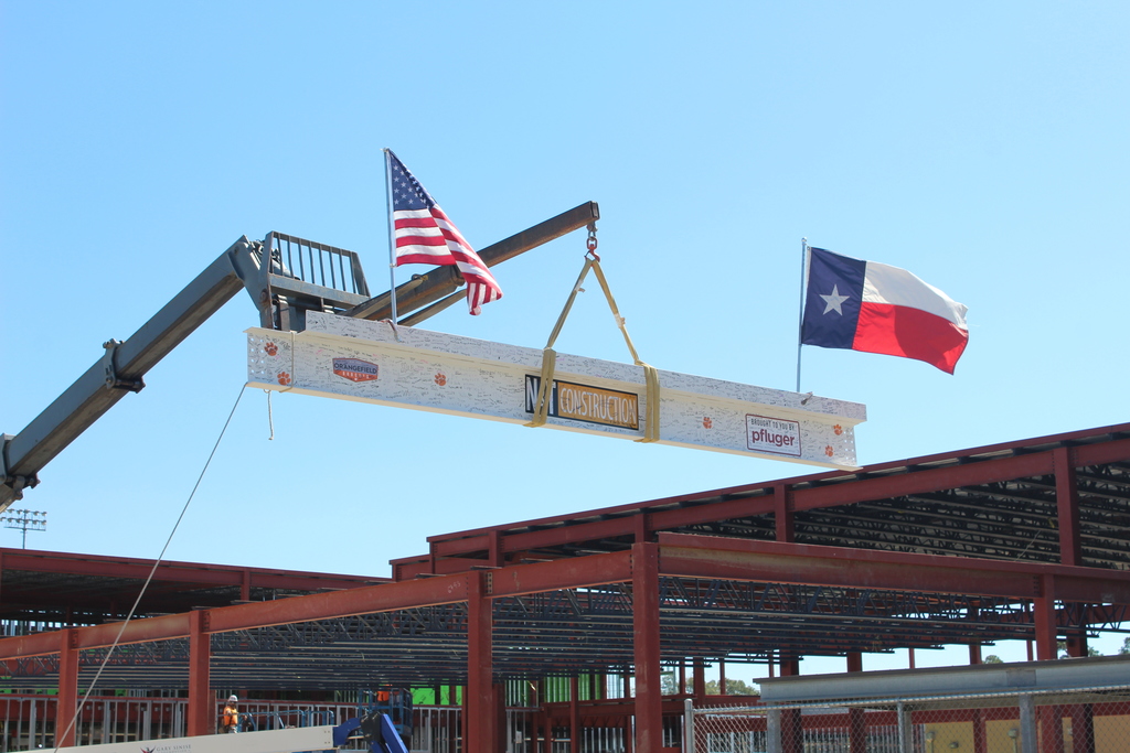 Beam being lifted