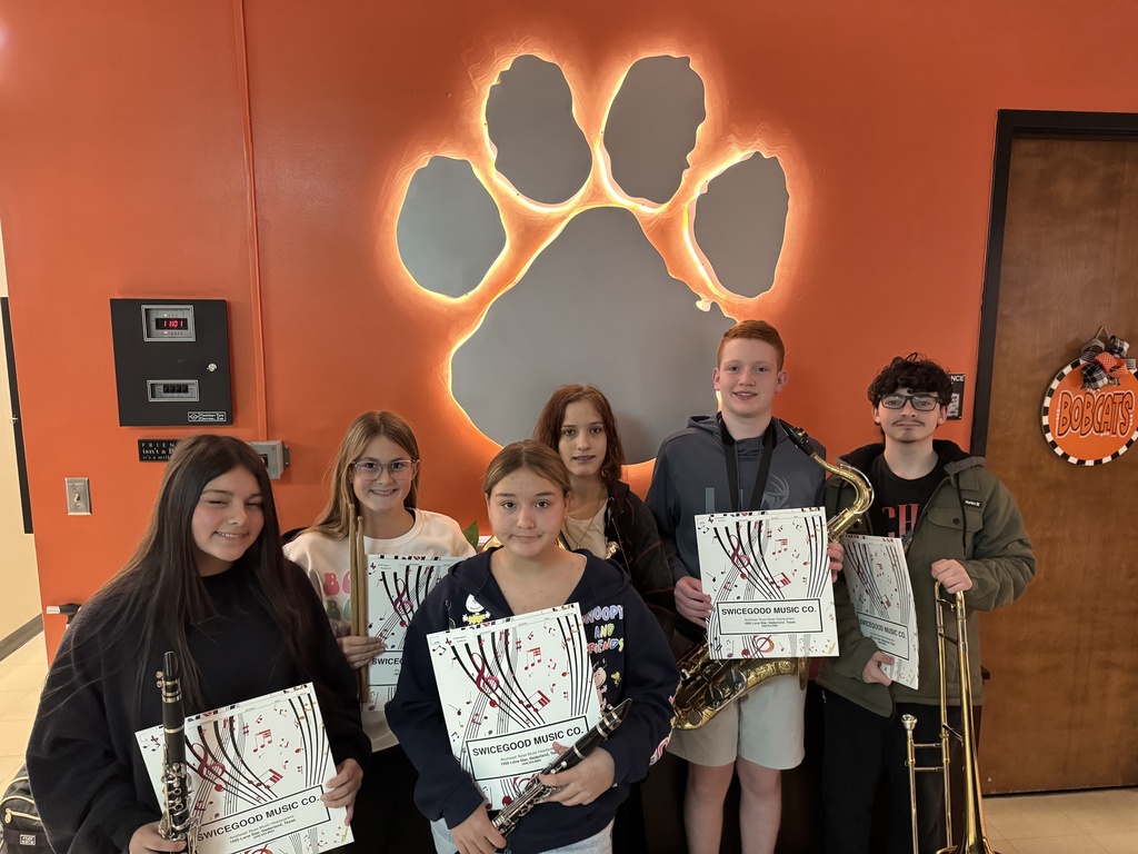 Students who received a seat in the Middle school all region band.