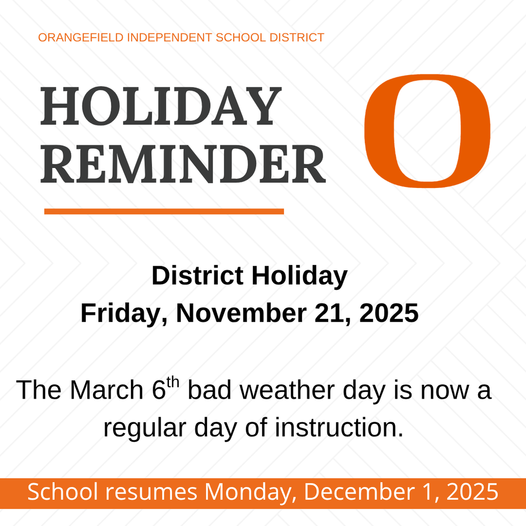 Holiday Reminder