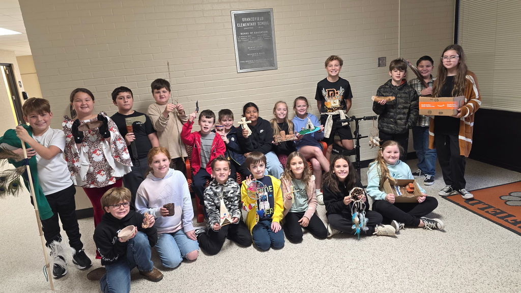 Students with artifacts