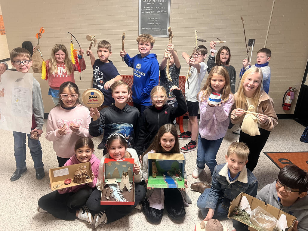 Students with artifacts