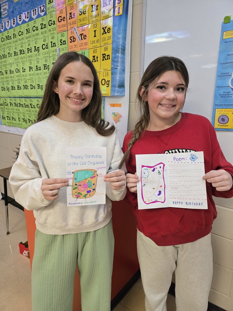 8th grade students posing with their science project.