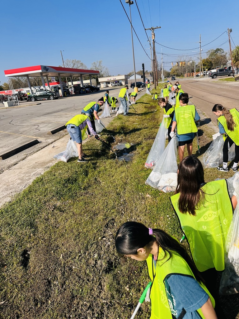 Students Picking up Trash