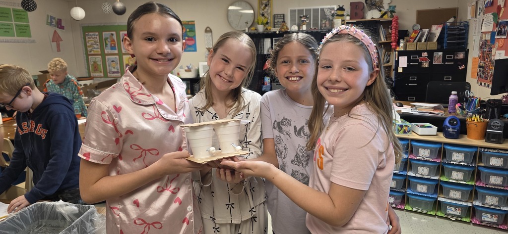 Students completing project