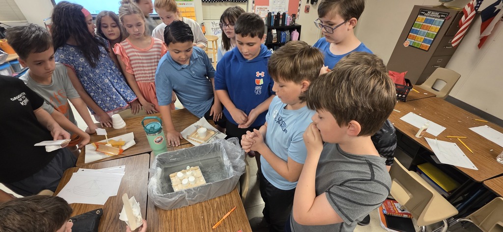 Students completing project