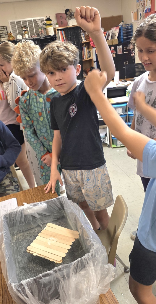 Students completing project