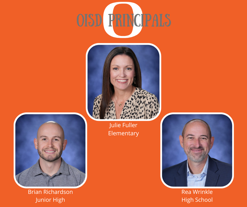 Three photos show three people: Julie Fuller, Brian Richardson, and Rea Wrinkle. Each person has a name and school listed.