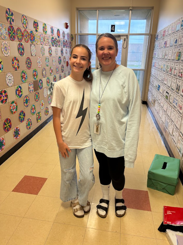Teachers and students posing for swip swap day.