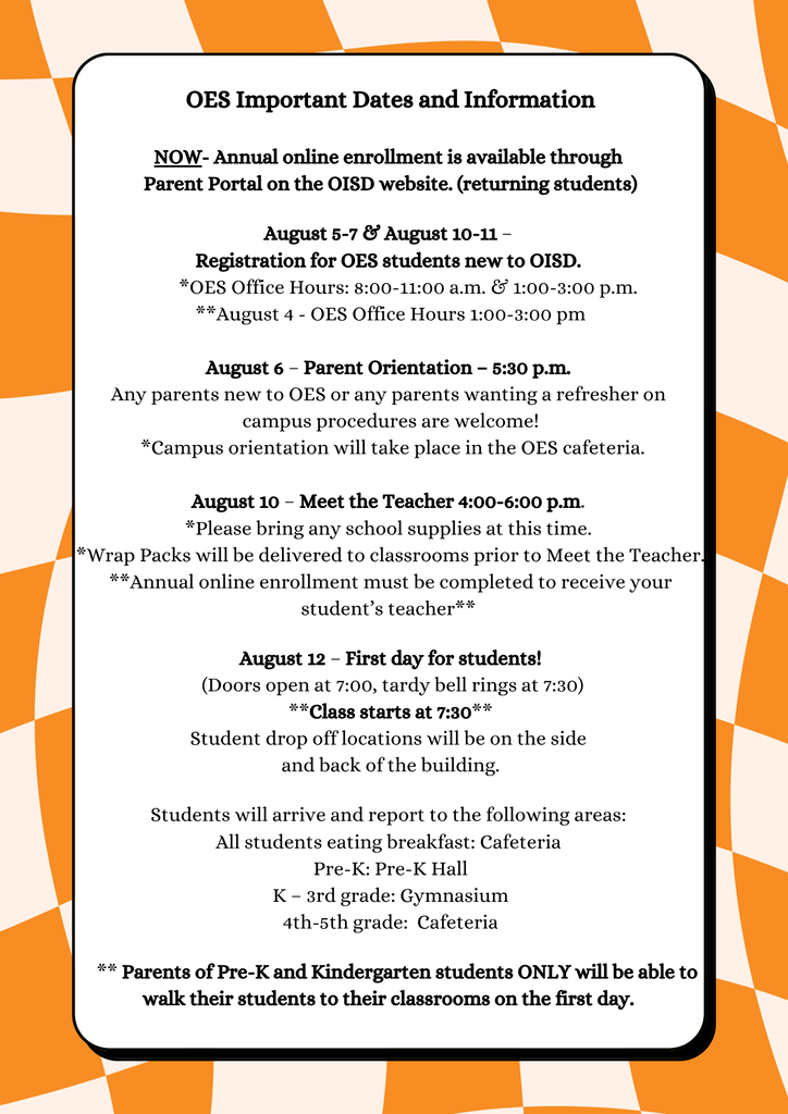 Dates for Back to School