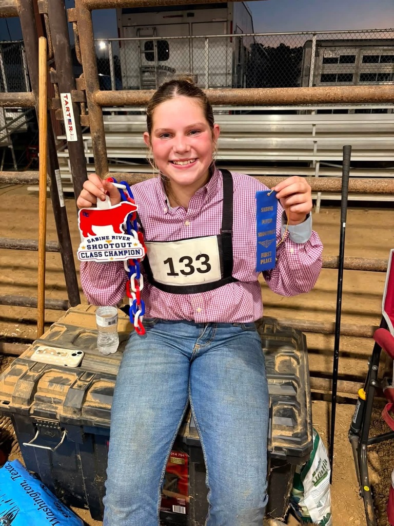 OJH student, Jenna Briggs, with her awards.