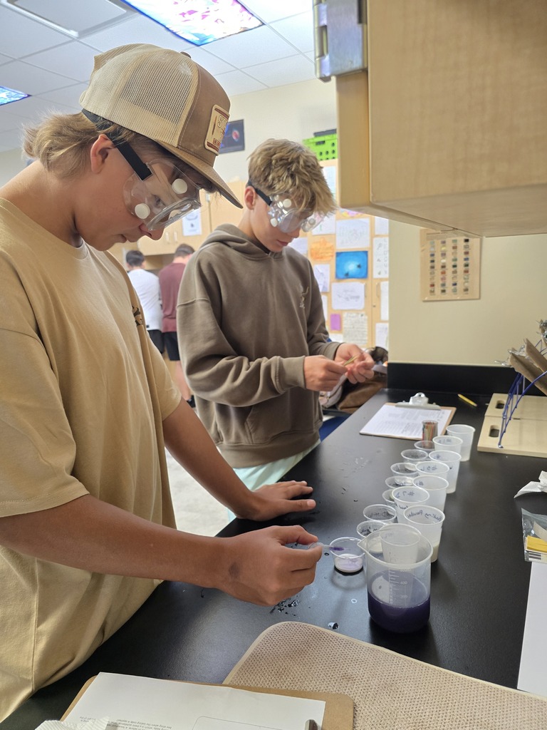 OJH 8th graders participating in an exciting science experiment.